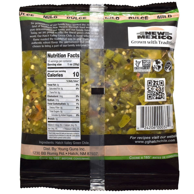 12 lbs. Flame Roasted Hatch Green Chile Variety Frozen Diced