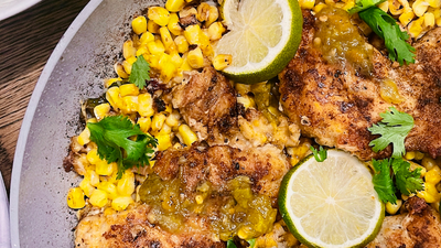 Cheesy One-Pan Green Chile Chicken